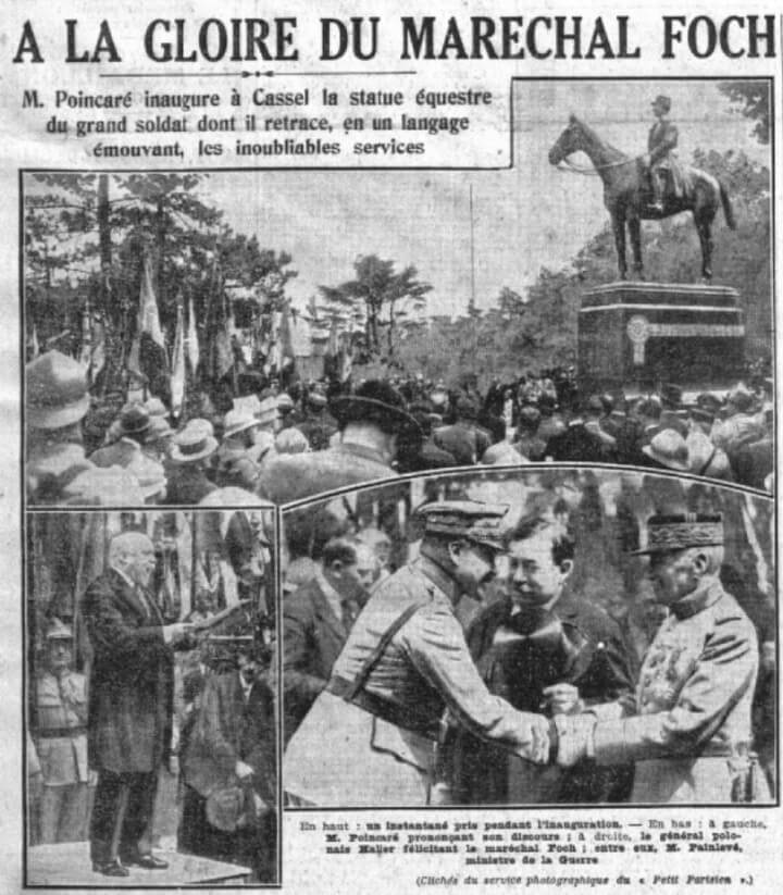 Article de presse "A la gloire du maréchal Foch"