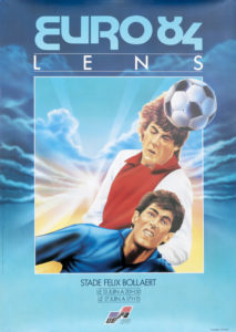 Affiche de Lens pour l'Euro 1984 illustré par Jacques Servais