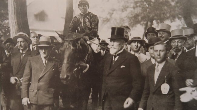 Léon Tacquet avec son cheval Duc D'Anjou
