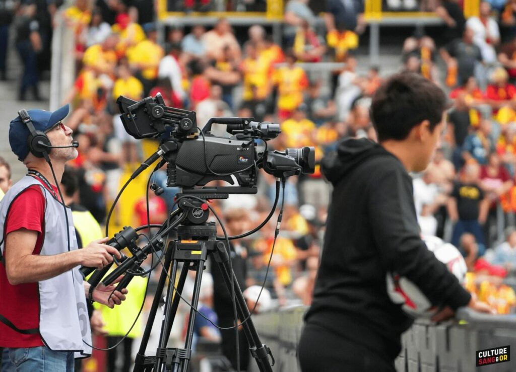 Un caméraman au Stade Bollaert