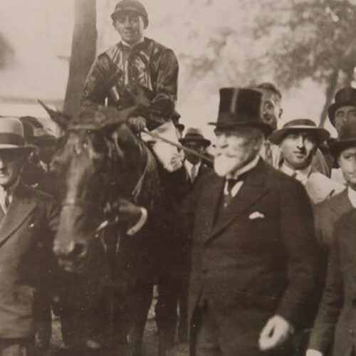 Léon Tacquet avec son cheval Duc D'Anjou